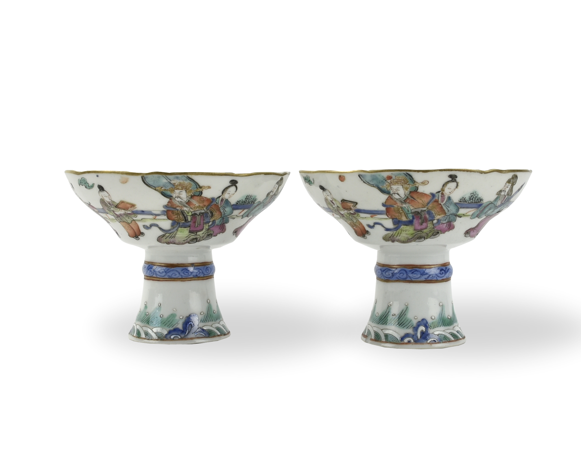 Chinese 19th C finely potted the bowl with steep rounded