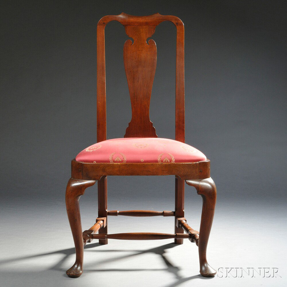 Queen Anne Cherry Side Chair Massachusetts c 1740 60 with