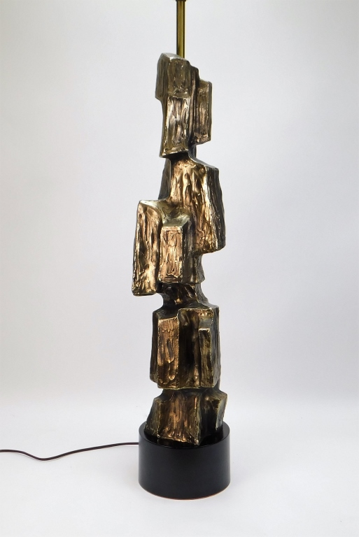 TEMPESTINI FOR LAUREL LAMP CO BRUTALIST LAMP Italy 1908 1960Large