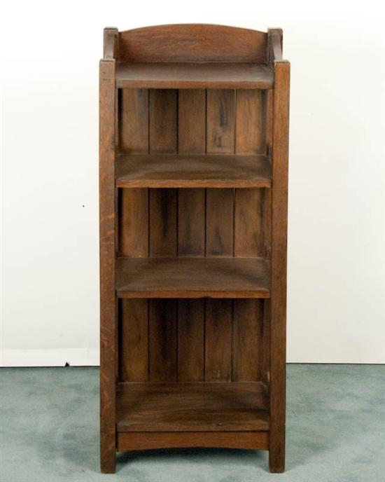 L J G Stickley Oak Arts and Crafts Bookcase four