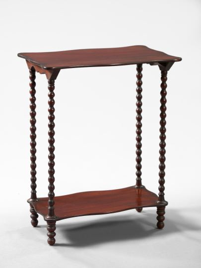 Victorian Mahogany Side Table ca 1900 the figured single board