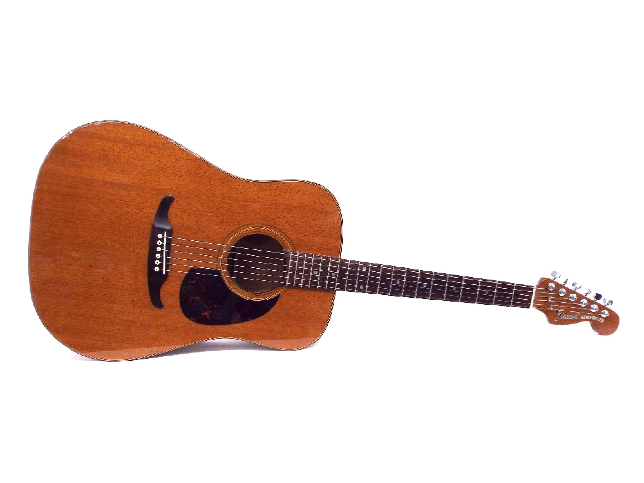 Fender Newporter acoustic guitar circa 1980 ser no S521085 mahogany