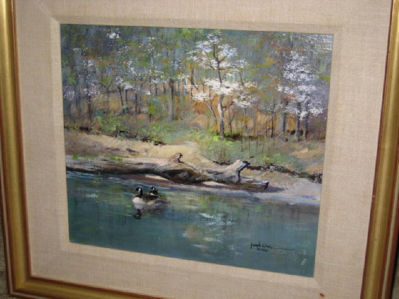 JOSEPH ORR AMERICAN B 1949 ST MARITZ DOGWOOD 1989 acrylic