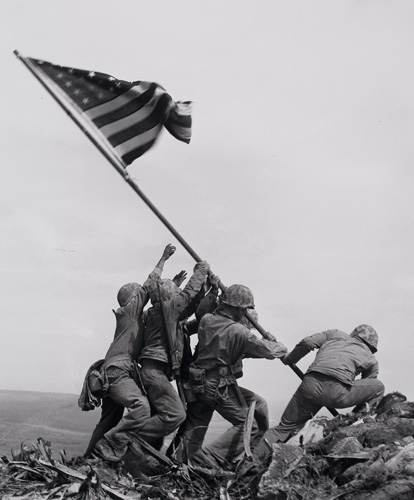 ROSENTHAL JOE 1911 2006 Flag Raising at Iwo Jima Silver