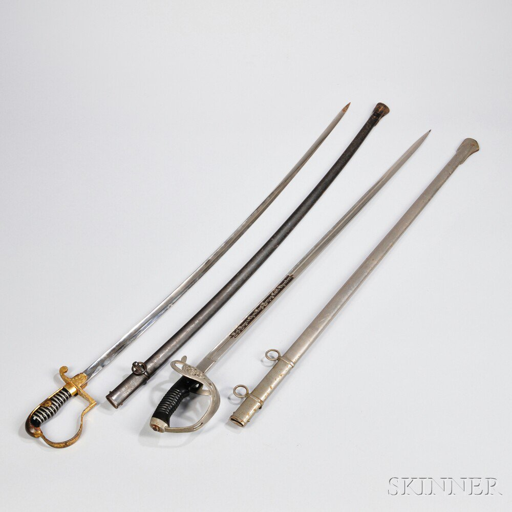 Two German Swords in Scabbards c early 20th century a