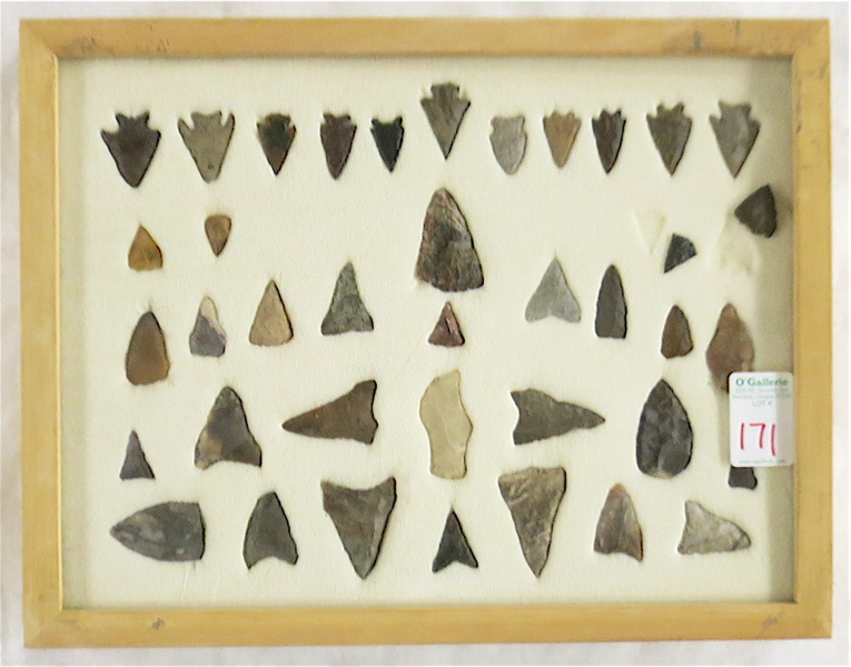 NORTHWEST NATIVE AMERICAN ARROW POINTS AND KNIVES all hand knapped