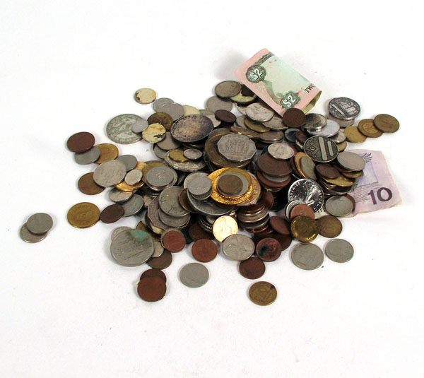 Bag of Foreign Coins Currency Mixed Dates Types