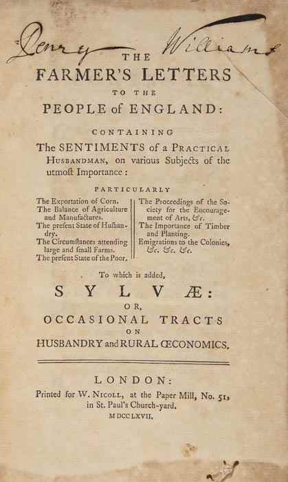 Young Arthur The Farmer s Letters to the People of