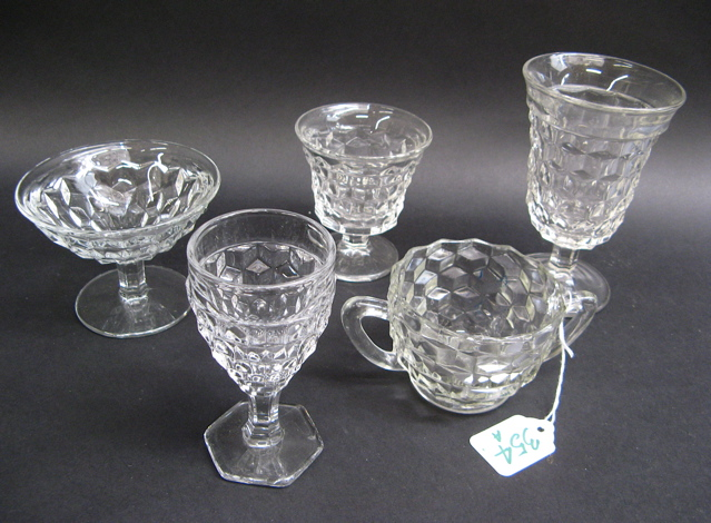 FOSTORIA GLASS DINNER SERVICE 46 pieces in the American pattern
