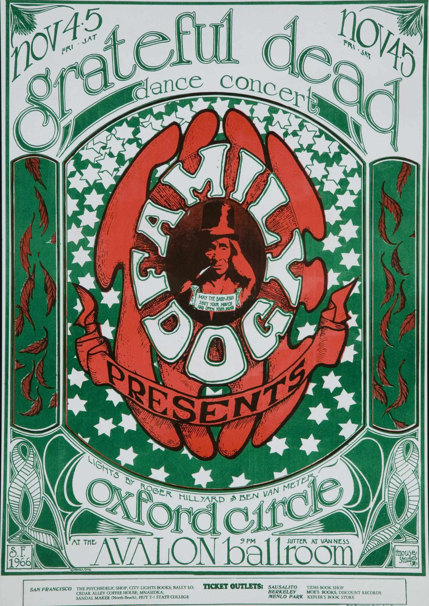 Rock Roll Memorabilia Grateful Dead Fillmore concert poster FD 33