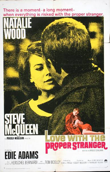 Love with a Proper Stranger Paramount 1963 one sheet condition