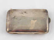 A lady s silver combined cigarette case vesta and mirror