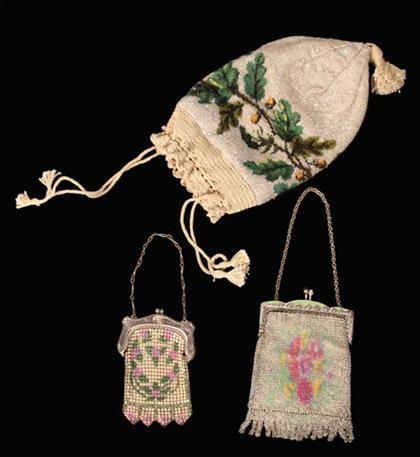 Group of vintage purses Including a crochet and beaded pouch