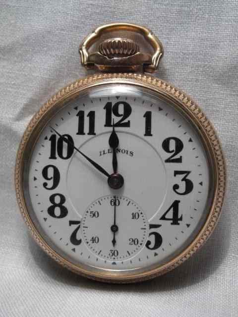 Size 17 pocket watch with Illinois Watch Co Arabic numeral