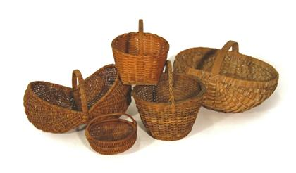 Group of splint and wickerwork basketspennsylvania and elsewhere