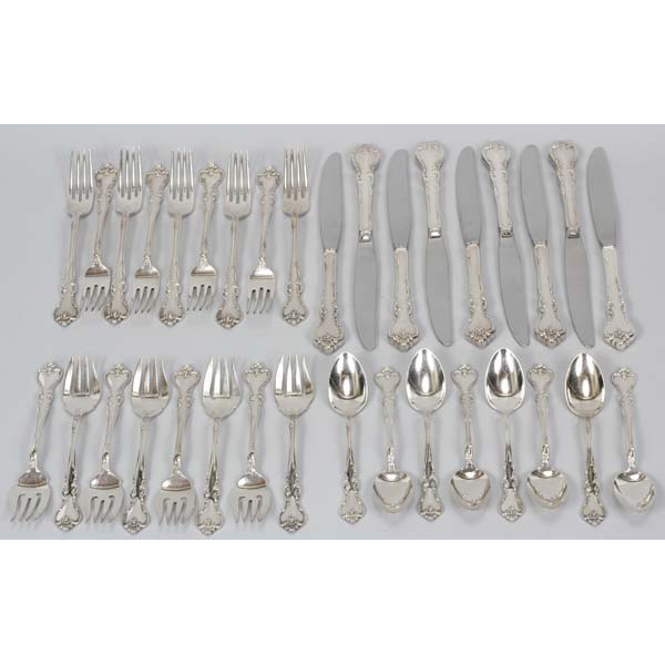 Reed Barton Savannah pattern sterling silver flatware service for 8