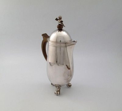 By Leslie Durbin a modern silver hot water chocolate pot