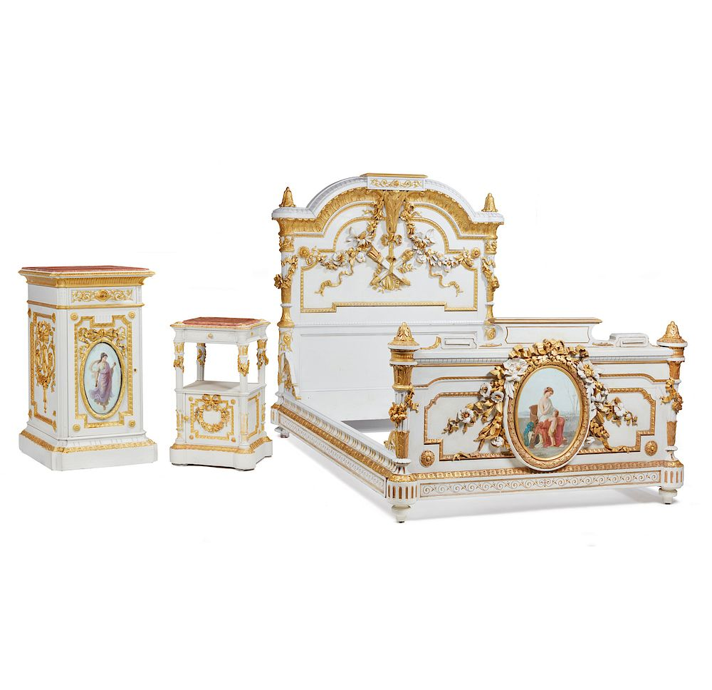 3 Piece Bedroom Set Commissioned for Mark Hopkins San Francisco