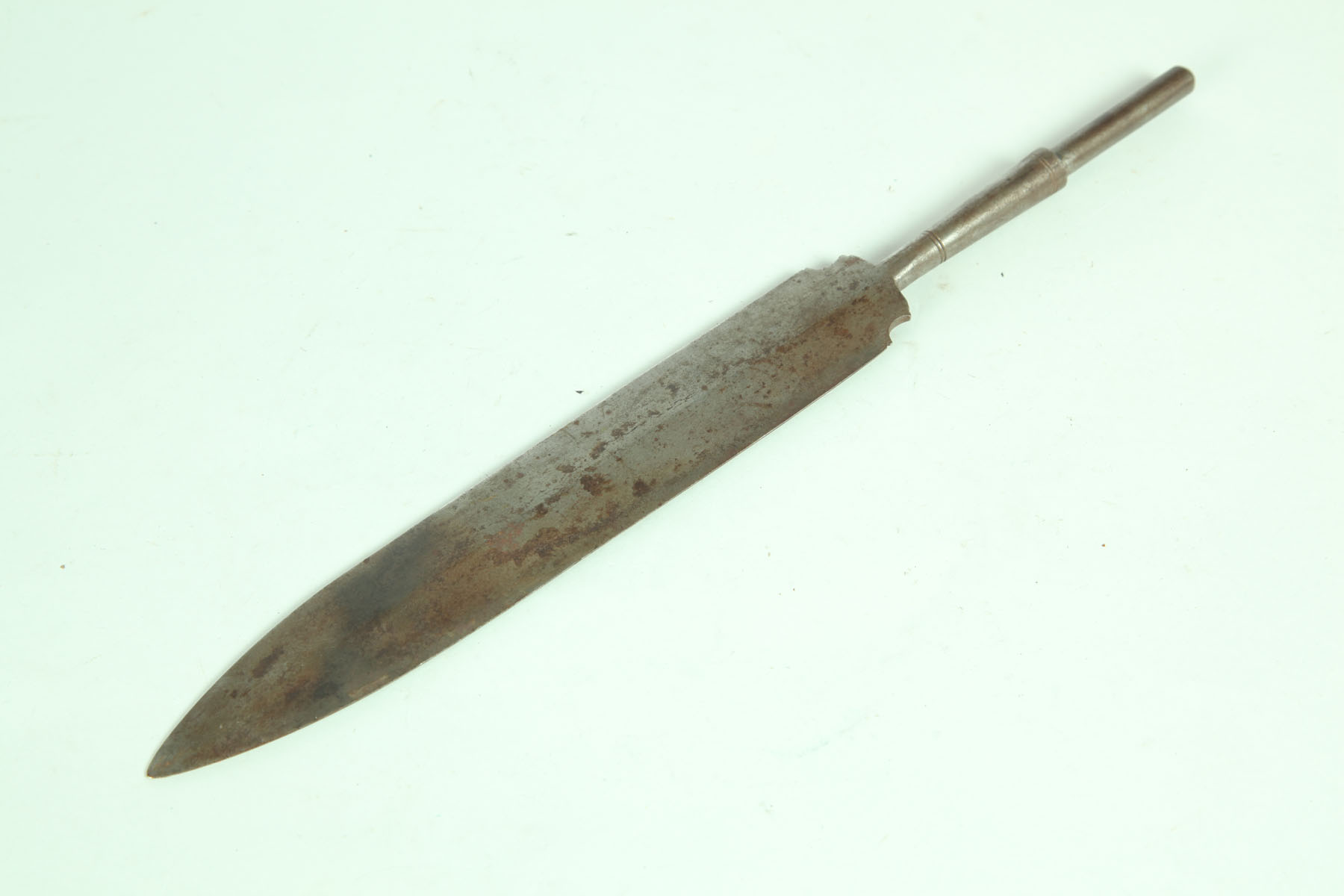 SPEAR HEAD Reputedly American 18th century wrought steel Possibly a