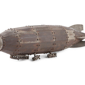 A Scratch Made Zeppelin or Dirigible Model Early to Mid