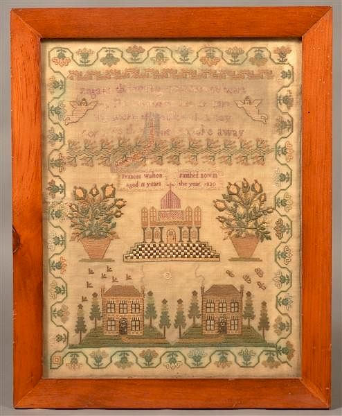 Needle work Verse Sampler Dated 1820 Needle work Verse Sampler