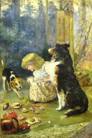 Style of Arthur John Elsley 1861 1954 The tea party