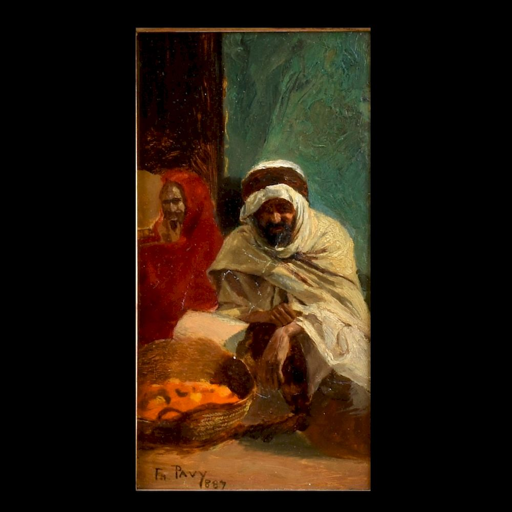 Philippe Pavy French b 1860 Oil Panel Philippe Pavy French