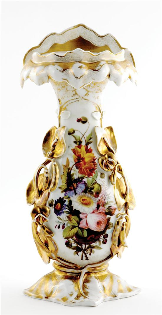 Paris porcelain vase 19th century Jack in the Pulpit form