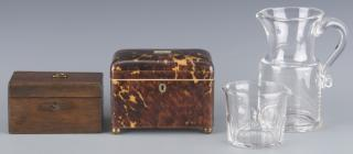 Four 19th cent European Accessories inc tea caddies 1st item
