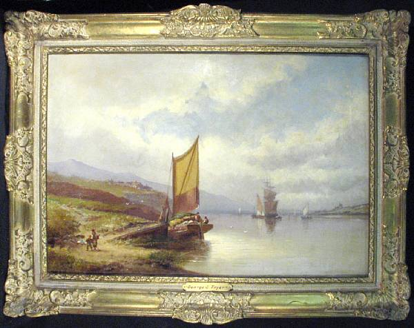 George G Fryer British 19th 20th century Sailing vessels near
