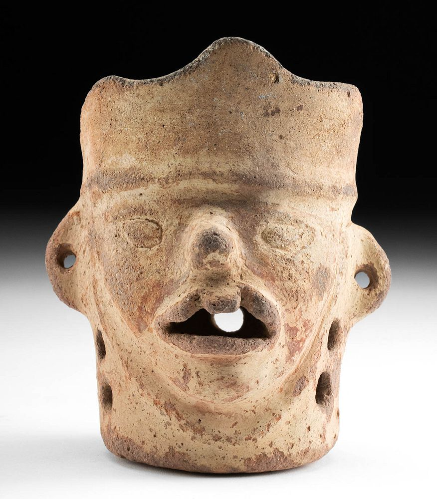 Moche Pottery Rattle Man with Harelip Pre Columbian North Coast
