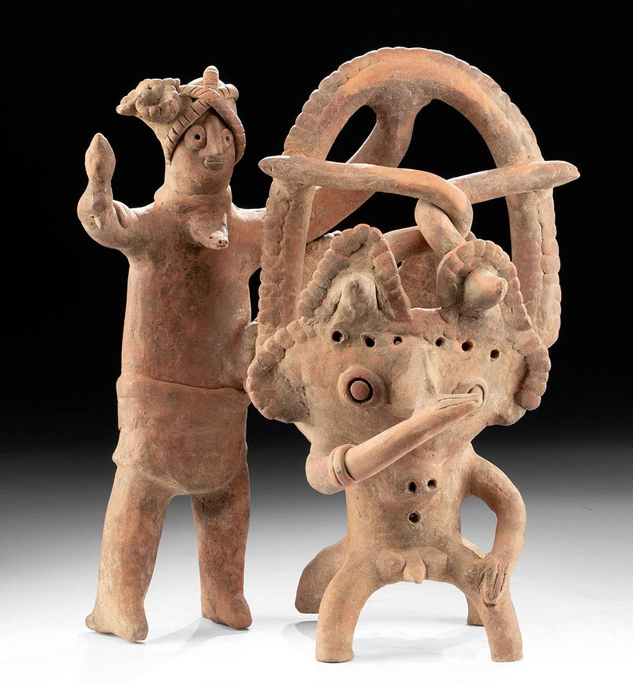 Fabulous Colima Ceramic Figural Incensario ex Sotheby s Pre Columbian