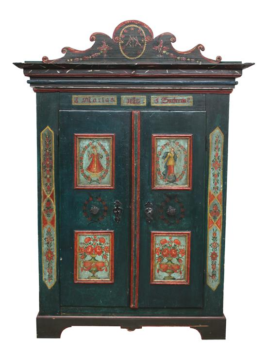 Sale 442 Lot 303 A Painted Austrian Shrank double door