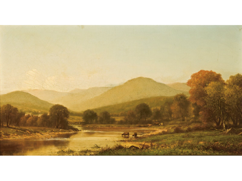 CHARLES WILSON KNAPP AMERICAN 1823 1900 New England mountain lake