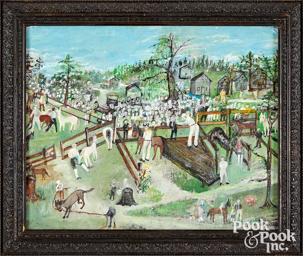 Mrs Branchett Phillips oil The Pony Auction Mrs Branchett Phillips