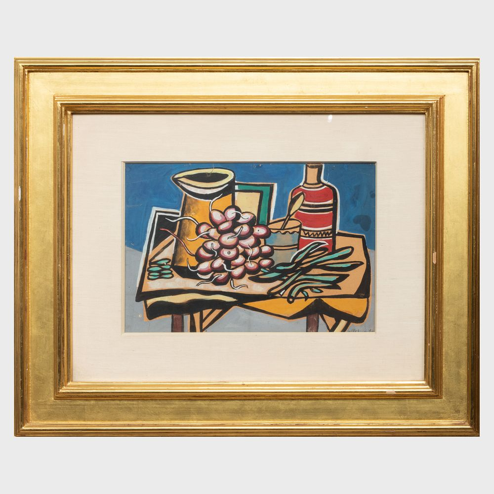 Nadia Petrova L ger 1904 1982 Nature Morte Gouache on