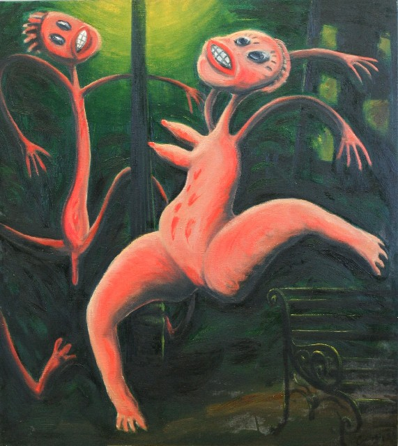 Karen Casey born 1956 The Lamp Post 1989 oil on