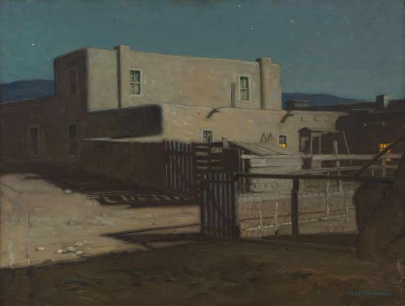 Ernest Martin Hennings 1886 1956 Taos NM Taos Nocturne