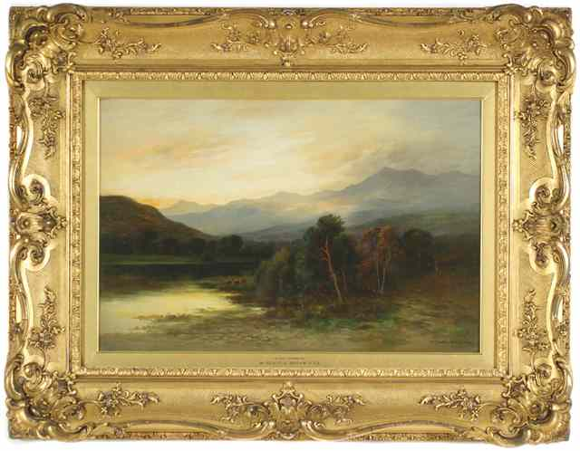 WILLIAM BEATTIE BROWN OIL ON CANVAS Scotland 1831 1909 Mountain