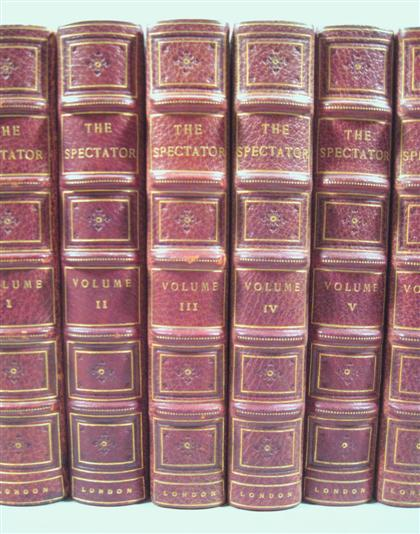 12 vols English Literature in Leather Bindings 18th Century Authors