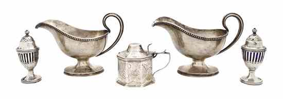 A Collection of English Silver Articles comprising a pair of
