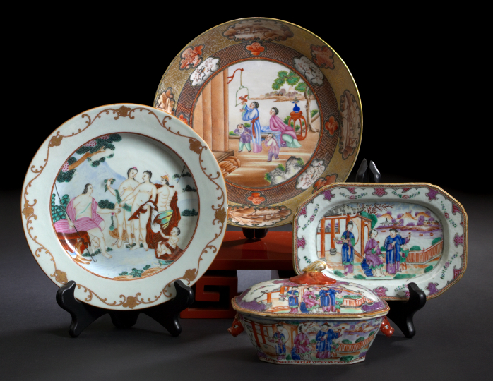 Chinese Export Porcelain Tureen Stand of small size second half