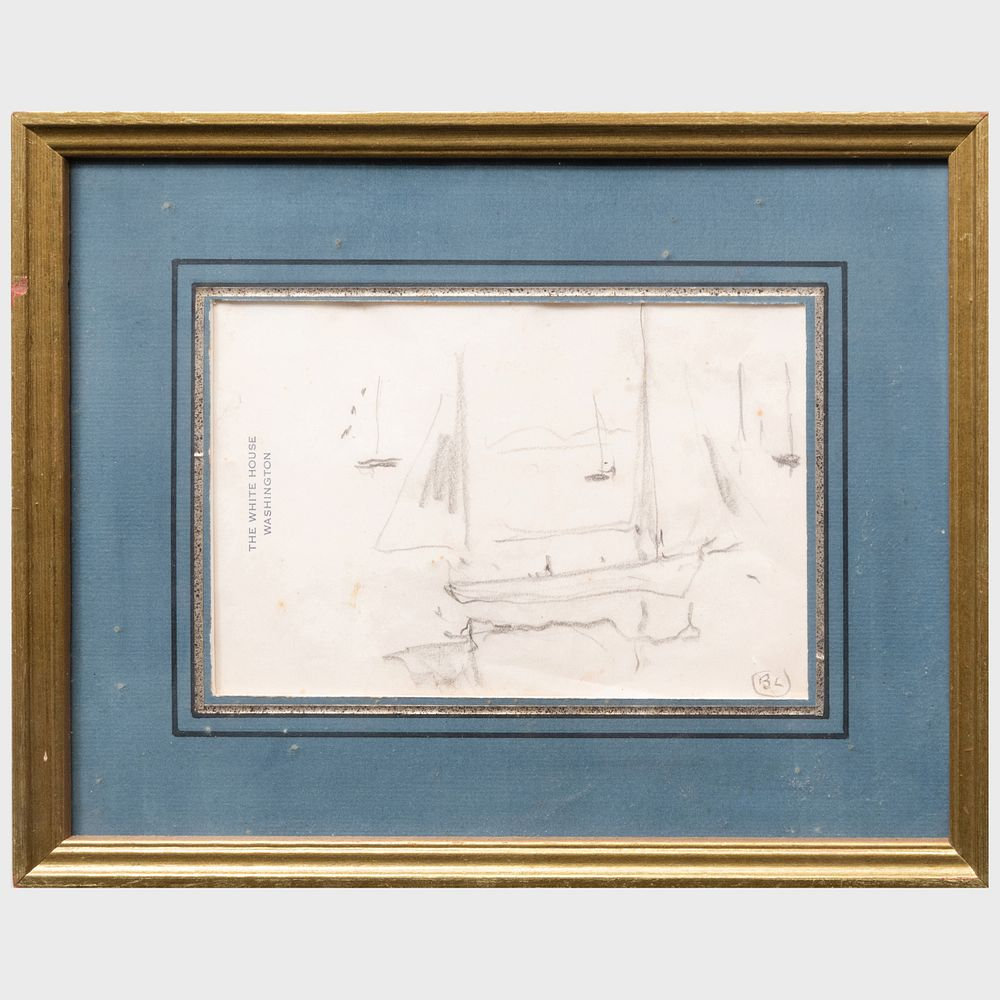 Bernard Lamotte 1903 1983 Sketch for a White House Mural