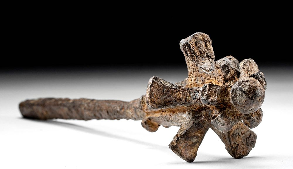 16th C Italian Iron Mace Head Western Europe Italy ca