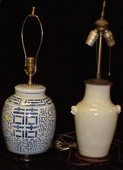 Chinese blue and white ginger jar late 19th early 20th