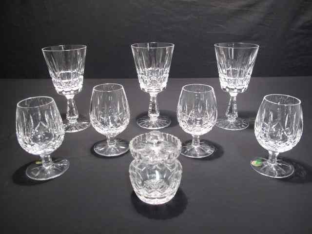 Group lot of Waterford crystal glasses and bowl Includes 3