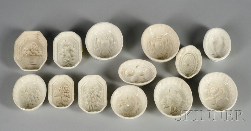 Thirteen Wedgwood and Related Queen s Ware Culinary Molds England