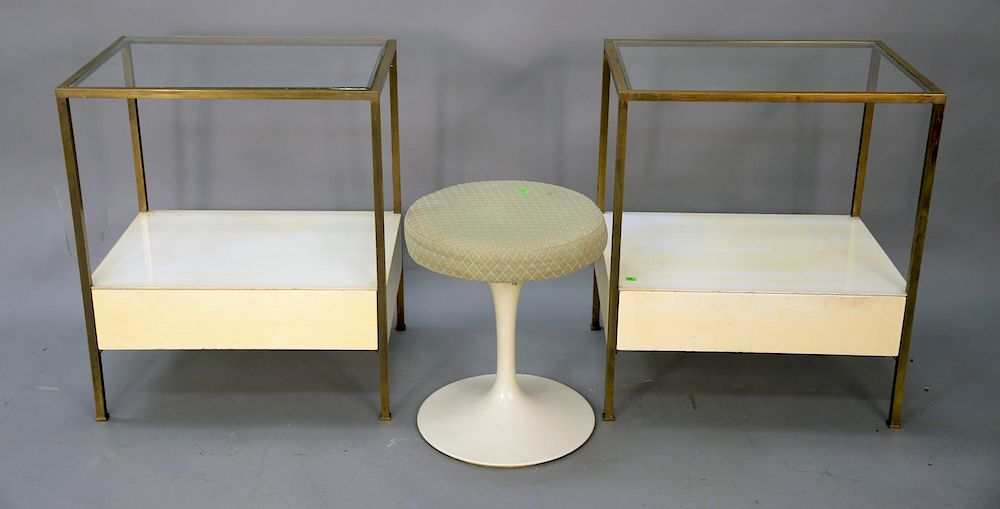 Three piece modern lot to include a pair of Baughman