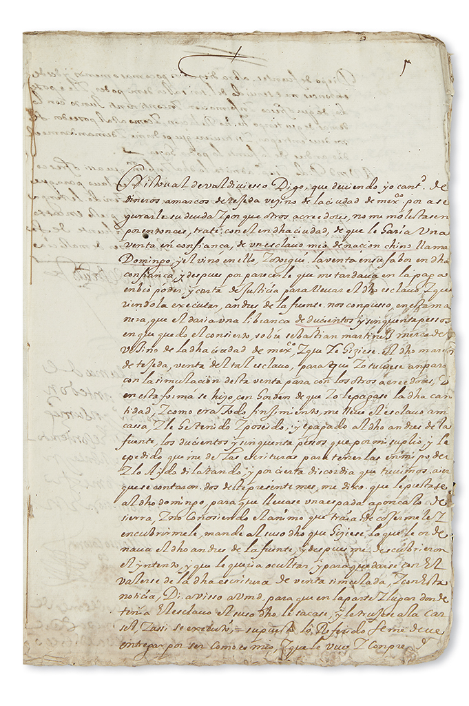 MEXICO Petition on the disputed ownership of an Asian slave