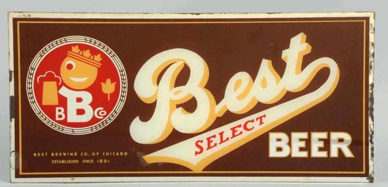 Best Beer Reverse Glass Sign Some lifting and discoloration throughout